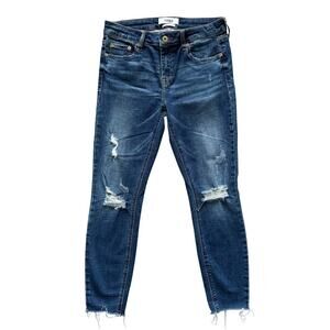 Pistola Skinny Distressed Jeans Women's Sz. 27 Blue Grunge stretch cabincore